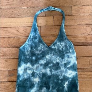 Blue Tye Dye Halter Top Size Small